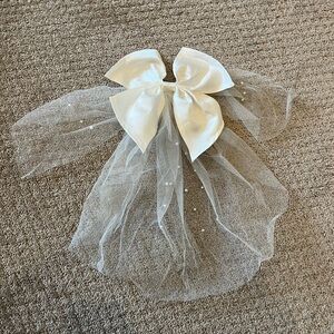 12th Tribe Elegant White Bow for Bride or Wedding